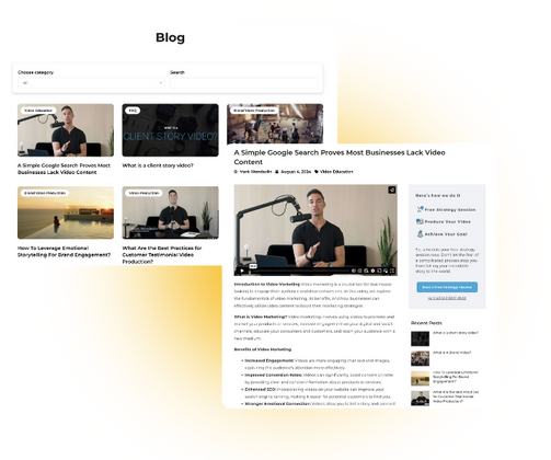Different images of mark Wonderlin showing information about video production