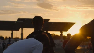 Scene from the Connected Athletics launch video featured in this Connected Athletics video case study