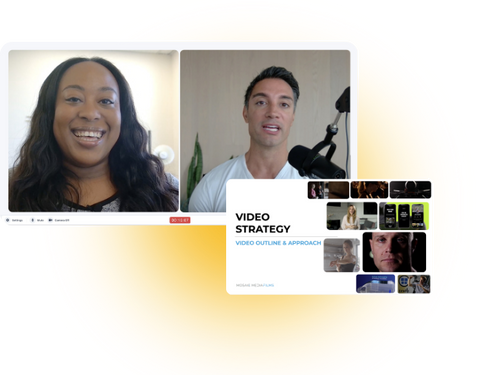 Mark Wonderlin and colleague talking about video strategy in a live stream
